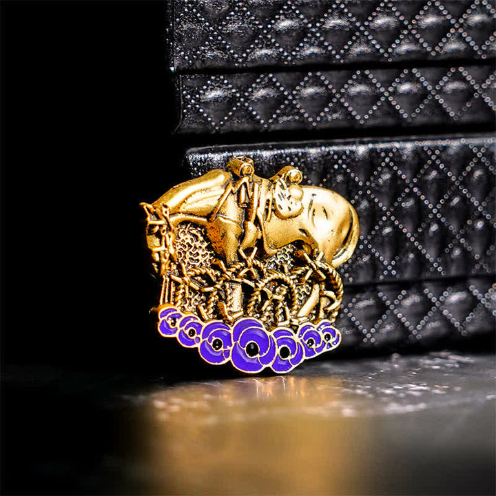 Spilla a forma di papavero viola "War Horse Remembered" - Ottone - image 0