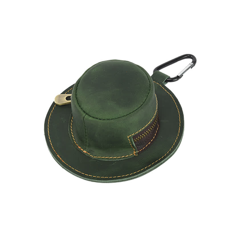 Borsa in pelle con monete retrò a forma di cappello da cowboy western - Verde - image 12