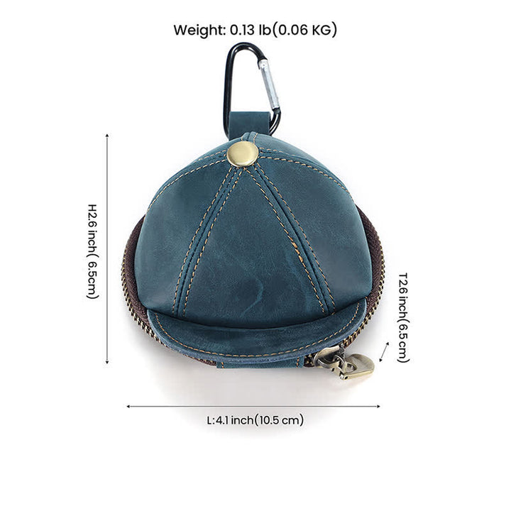 Borsa in pelle con moneta creativa a forma di cappello da baseball - image 6