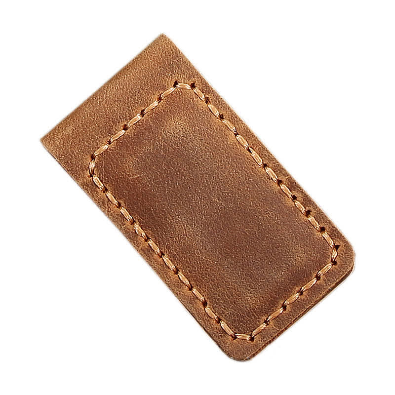 Fermasoldi magnetico in pelle con nome personalizzato, idea regalo per matrimonio - Caffè - image 2