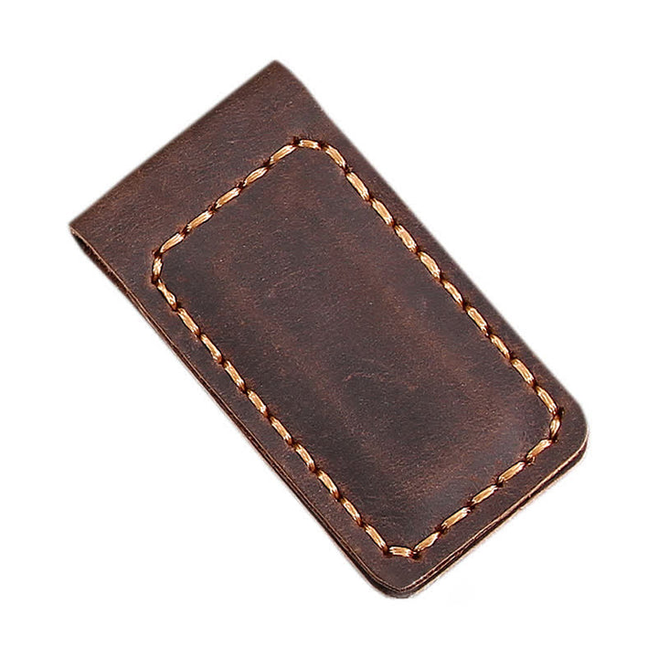 Fermasoldi magnetico in pelle con nome personalizzato, idea regalo per matrimonio - Marrone - image 8