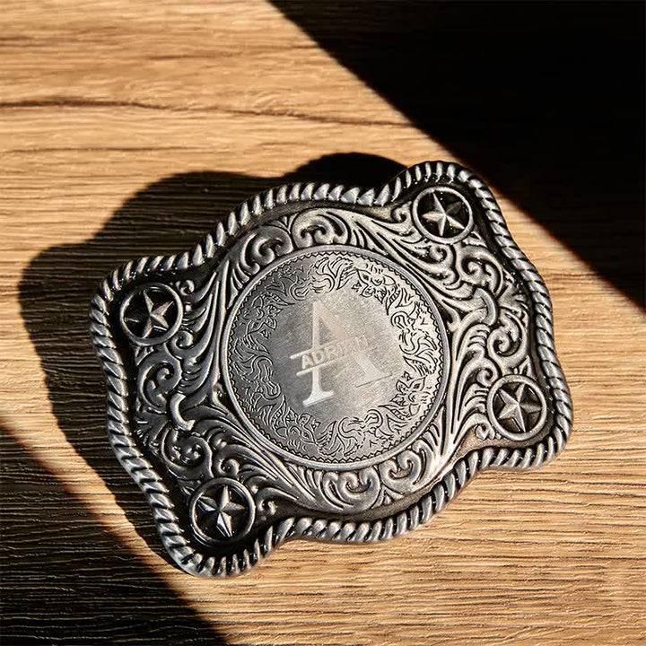 Cintura in pelle con fibbia western intagliata fai da te con monogramma personalizzato - image 13
