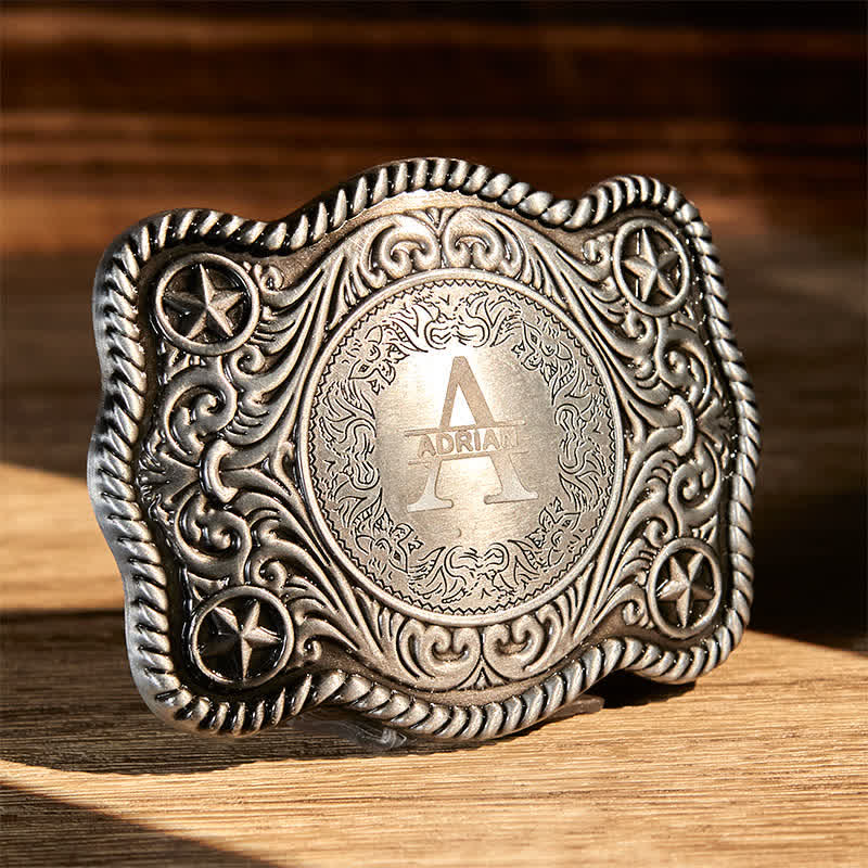Cintura in pelle con fibbia western intagliata fai da te con monogramma personalizzato - image 14