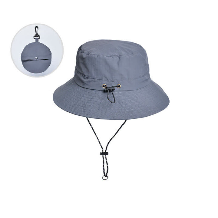 Cappello da campeggio e alpinismo pieghevole con protezione anti-UV - Grigio scuro - Regolabile (21 5/8"-22 7/8") - image 13