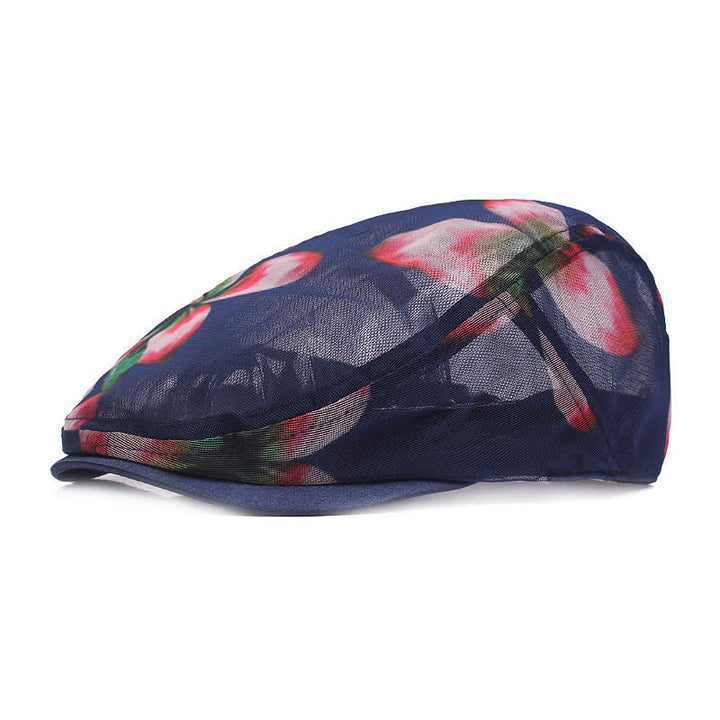 Cappello basco da donna con motivo floreale traforato in rete - Stile n. 3 - M (22"-22 7/8") - image 7