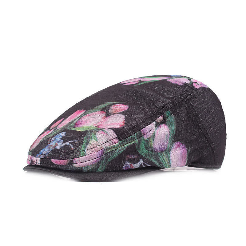 Cappello basco da donna con motivo floreale traforato in rete - Stile n. 6 - M (22"-22 7/8") - image 10