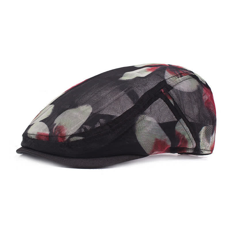 Cappello basco da donna con motivo floreale traforato in rete - Stile n. 2 - M (22"-22 7/8") - image 1