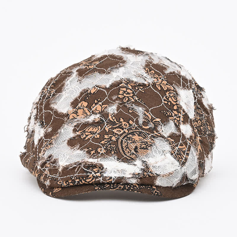 Cappello basco in tessuto a rete perforata retrò invecchiato - image 7