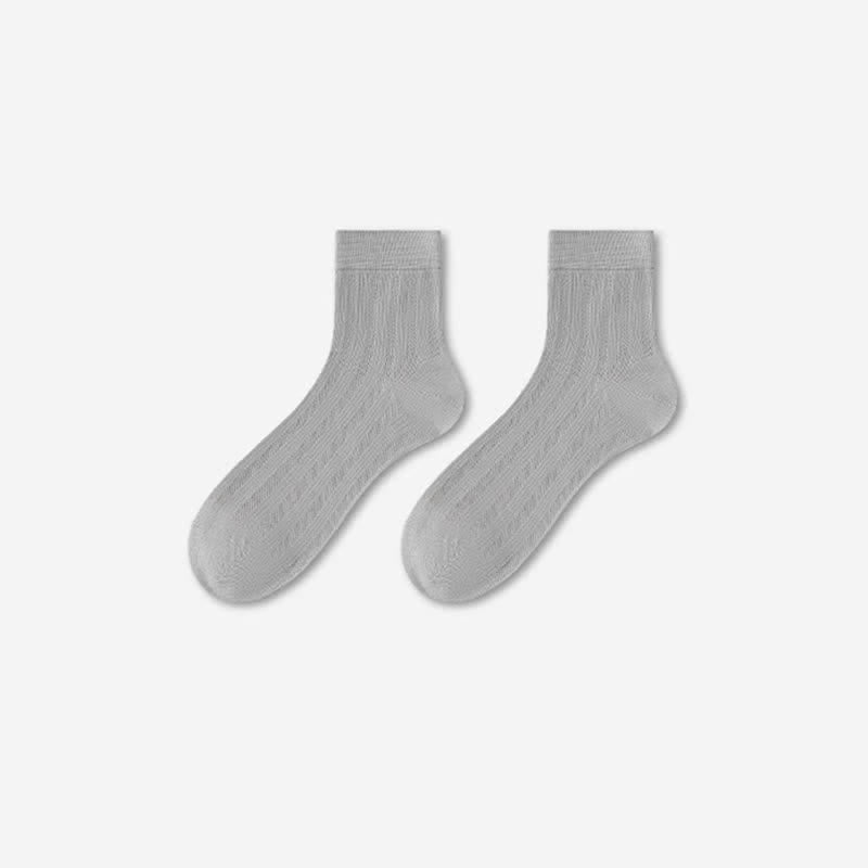 Calzini estivi da uomo in seta di gelso ultrasottili - Grigio chiaro - 6 paia - Taglia unica (US 6.5 - US 10.5) - image 6