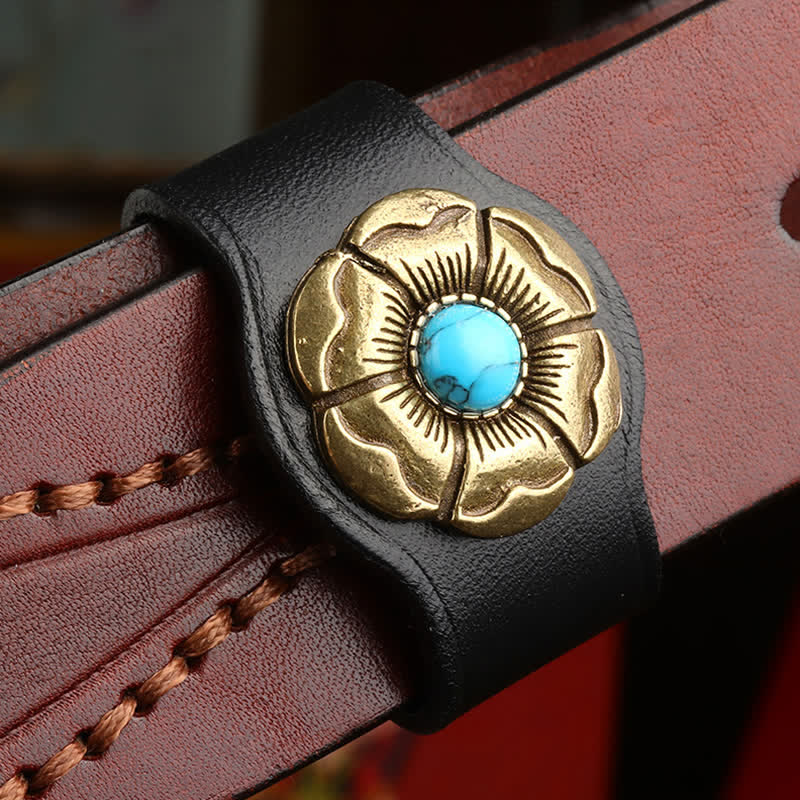 Anello di fissaggio per cintura in vera pelle con decorazione per la vita - Stile n. 1 - image 0
