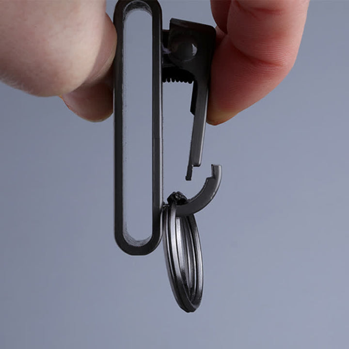 Portachiavi con passante per cintura in metallo con doppio anello resistente - image 3