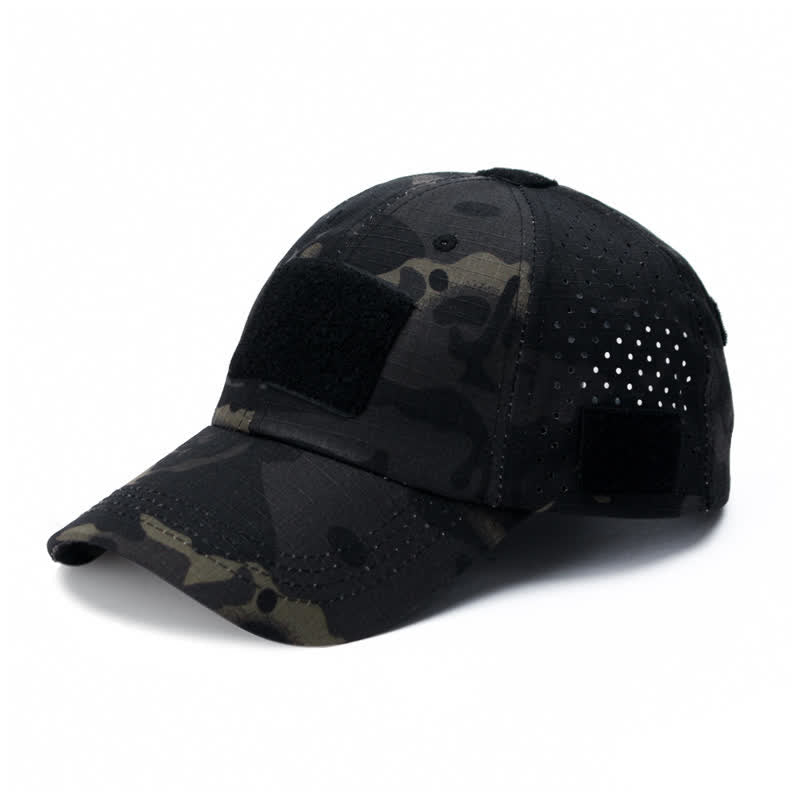 Cappellino da baseball mimetico traspirante con foro per occhiali in velcro - Stile n. 3 - Regolabile (circa 21 5/8"-23 5/8") - image 9
