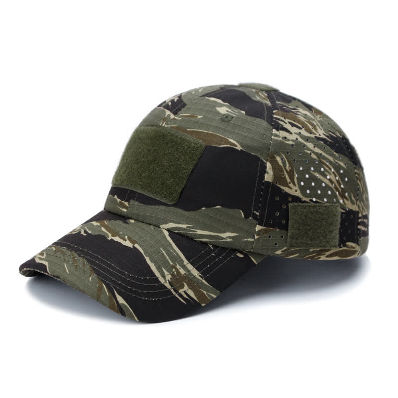 Cappellino da baseball mimetico traspirante con foro per occhiali in velcro - Stile n. 9 - Regolabile (circa 21 5/8"-23 5/8") - image 15