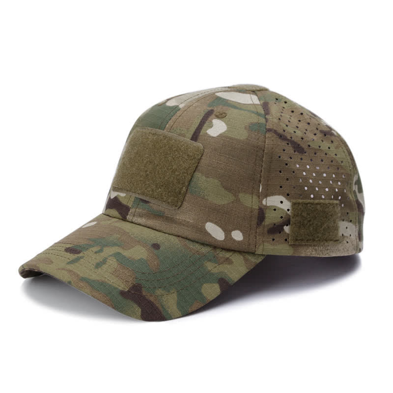 Cappellino da baseball mimetico traspirante con foro per occhiali in velcro - Stile n. 1 - Regolabile (circa 21 5/8"-23 5/8") - image 2