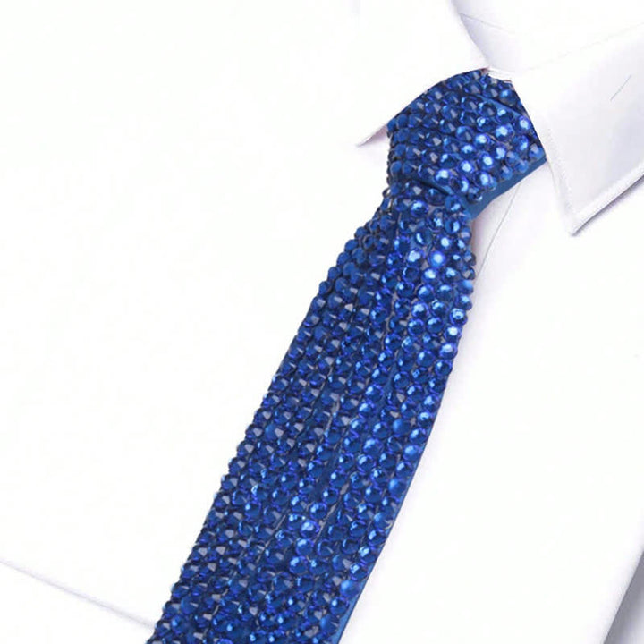 Cravatta creativa con strass scintillanti in stile diamante - image 1