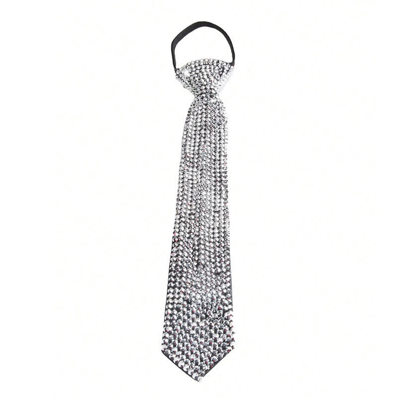 Cravatta creativa con strass scintillanti in stile diamante - image 3