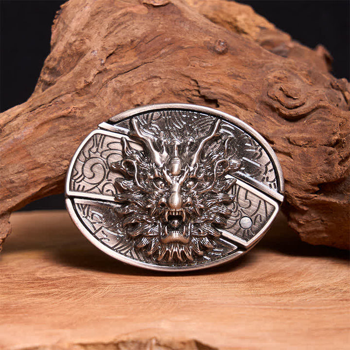 Cintura in pelle con coltello pieghevole nascosto Brave Dragon fai da te da uomo - Drago - Senza cintura - Cintura non inclusa - image 0