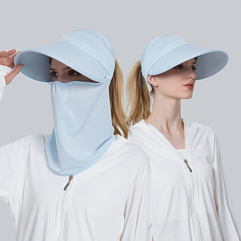 Cappellino parasole da donna con visiera a rete e coda di cavallo, 2 pezzi, con patta rimovibile - image 3
