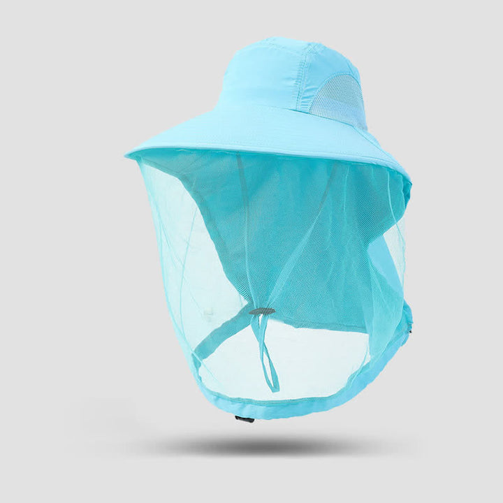 Cappello unisex anti-zanzare con protezione in rete - Cielo azzurro - Regolabile (21 5/8"-23 5/8") - image 14
