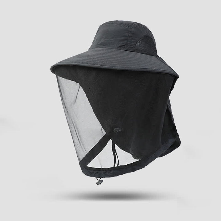 Cappello unisex anti-zanzare con protezione in rete - Nero - Regolabile (21 5/8"-23 5/8") - image 1