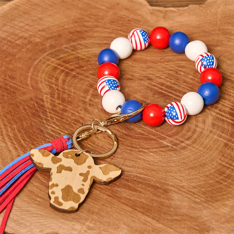 Set di braccialetti con fibbia per cintura, collana e croce con coltello nascosto fai da te con bandiera americana - image 2