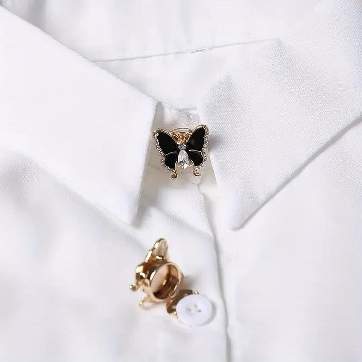 1 paio di copribottoni a farfalla per camicia con bottone a pressione - image 0