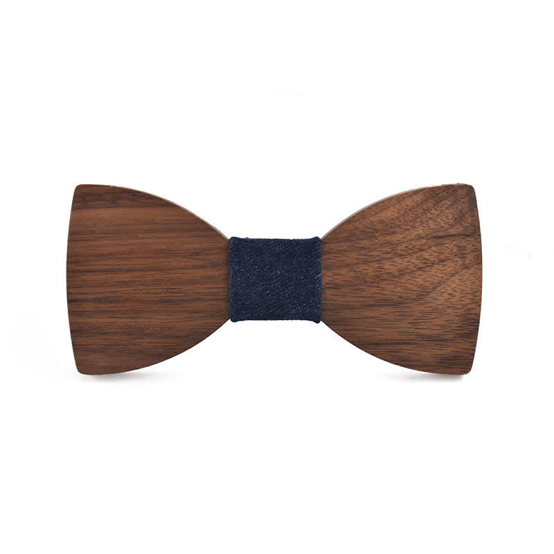 Papillon in legno per matrimonio da uomo con nome personalizzato e incisione - Noce nera - Stile n. 2 - image 6