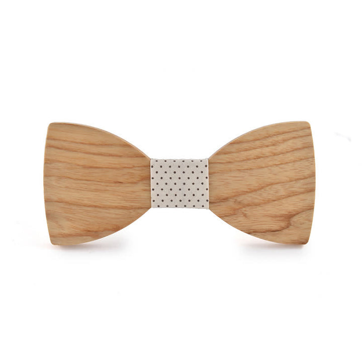 Papillon in legno per matrimonio da uomo con nome personalizzato e incisione - Legno di frassino bianco - Stile n. 2 - image 19
