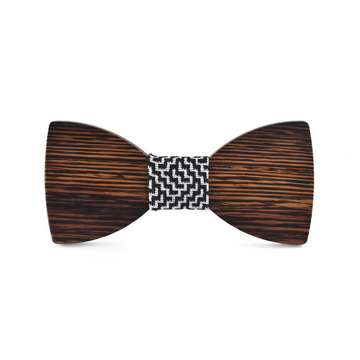 Papillon in legno per matrimonio da uomo con nome personalizzato e incisione - Wengé - Stile n. 2 - image 13