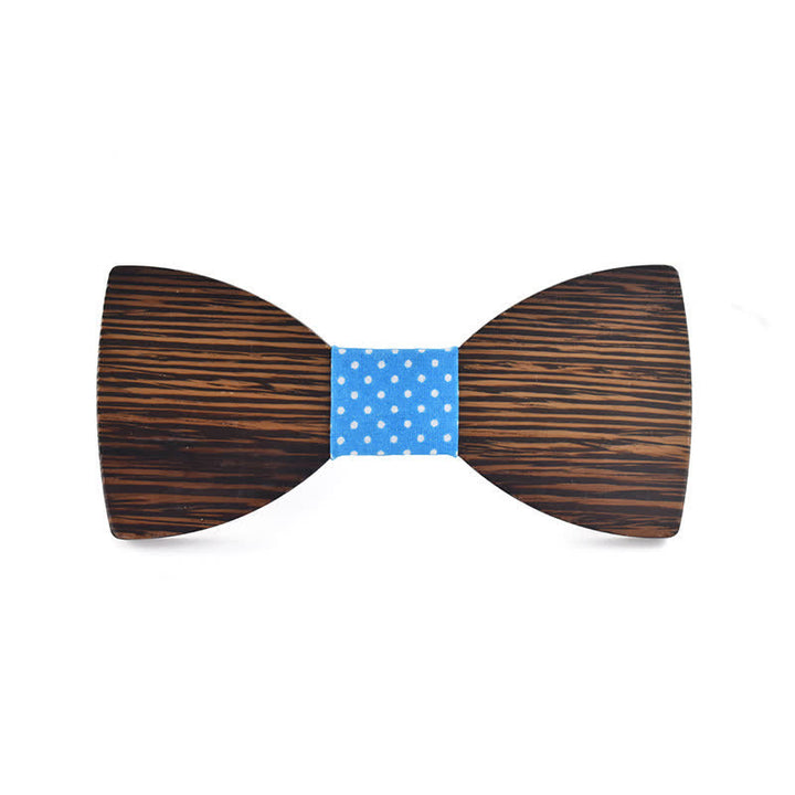 Papillon in legno per matrimonio da uomo con nome personalizzato e incisione - Wengé - Stile n. 4 - image 15