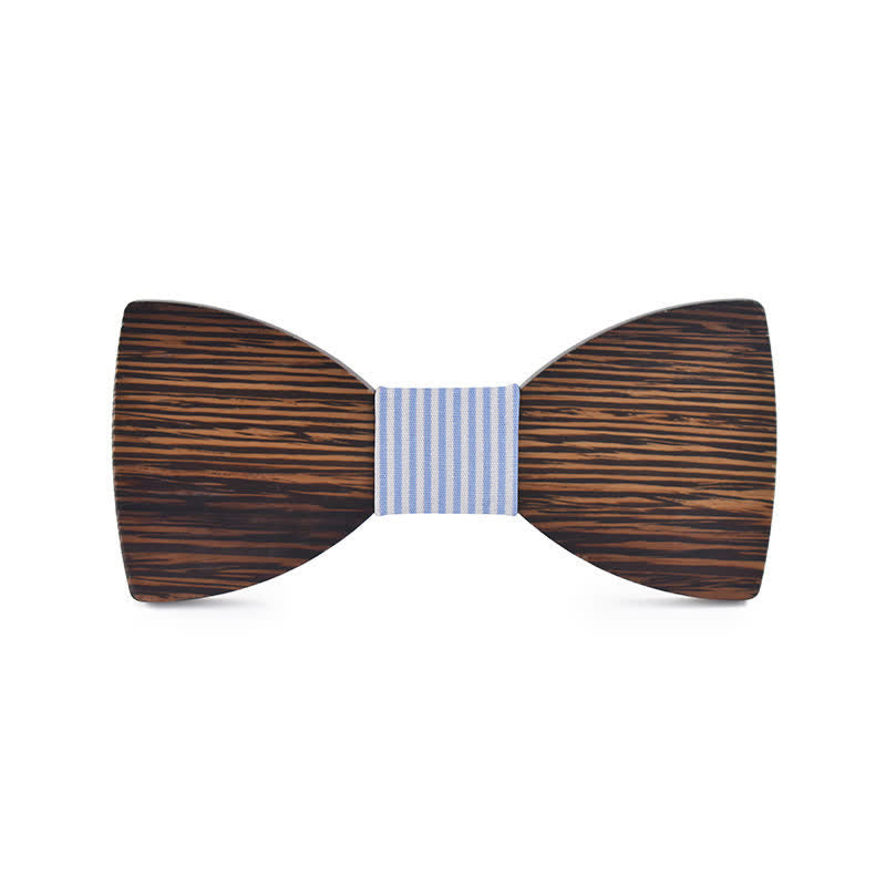 Papillon in legno per matrimonio da uomo con nome personalizzato e incisione - Wengé - Stile n. 6 - image 17