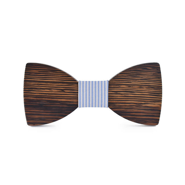 Papillon in legno per matrimonio da uomo con nome personalizzato e incisione - Wengé - Stile n. 6 - image 17