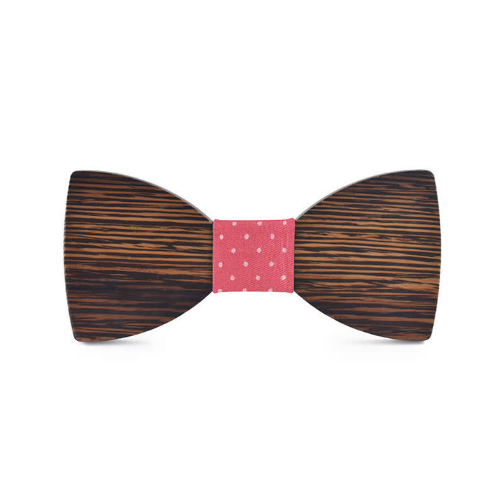 Papillon in legno per matrimonio da uomo con nome personalizzato e incisione - Wengé - Stile n. 5 - image 16