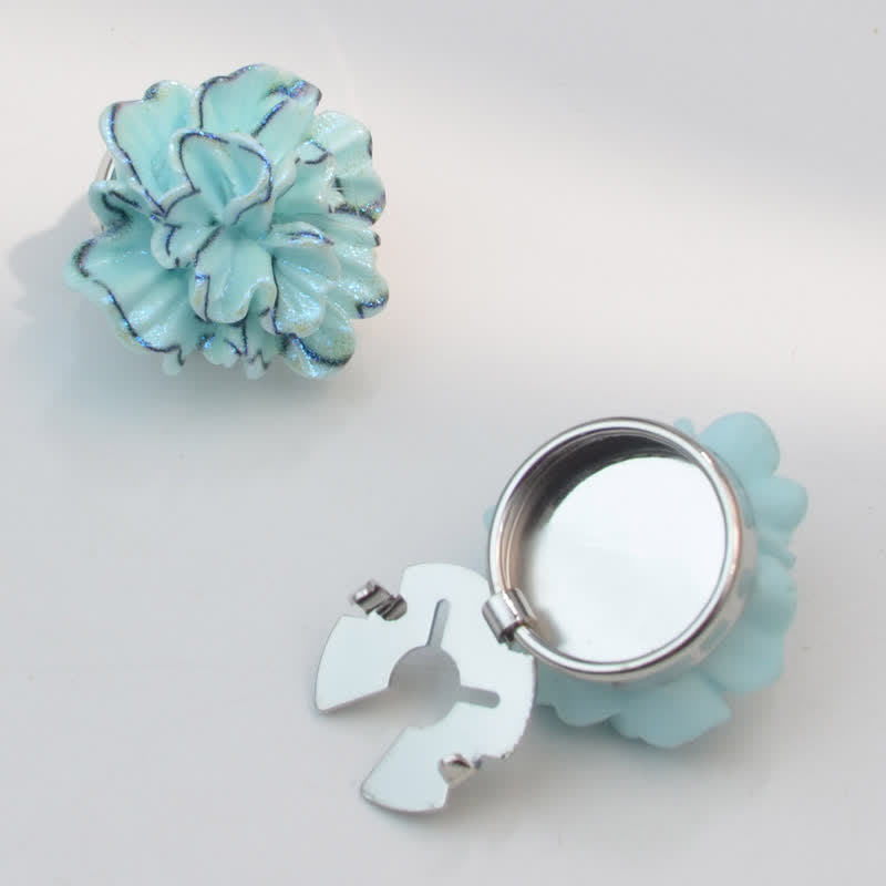 1 paio di copribottoni per camicia a scatto a forma di gufo con mini perle - Cielo azzurro - image 4