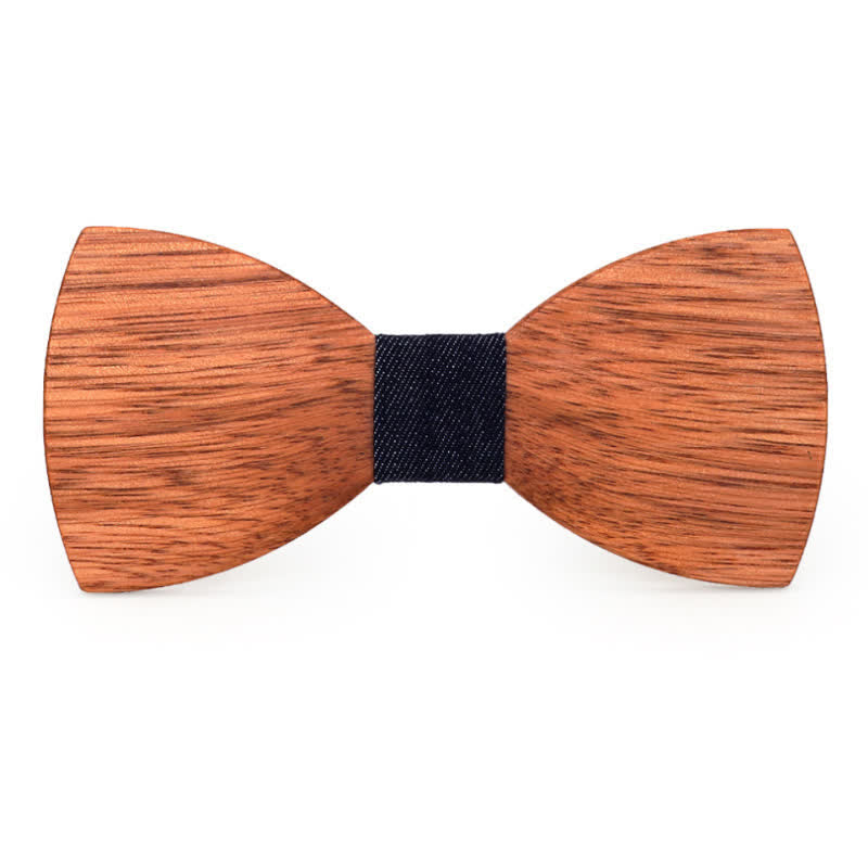 Papillon da uomo in legno di begonia inciso con nome personalizzato per matrimonio - Stile n. 1 - image 1