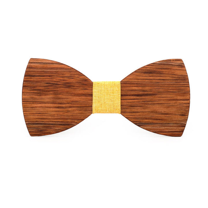 Papillon da uomo in legno di begonia inciso con nome personalizzato per matrimonio - Stile n. 2 - image 4