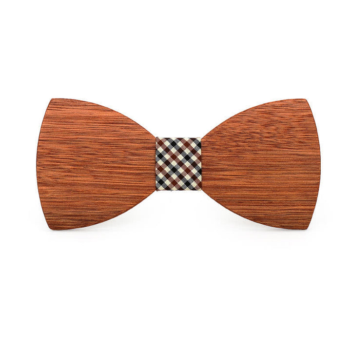 Papillon da uomo in legno di begonia inciso con nome personalizzato per matrimonio - Stile n. 6 - image 8