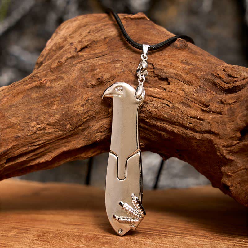 Collana con ciondolo multifunzione Liberal Hawk e coltello nascosto - image 7