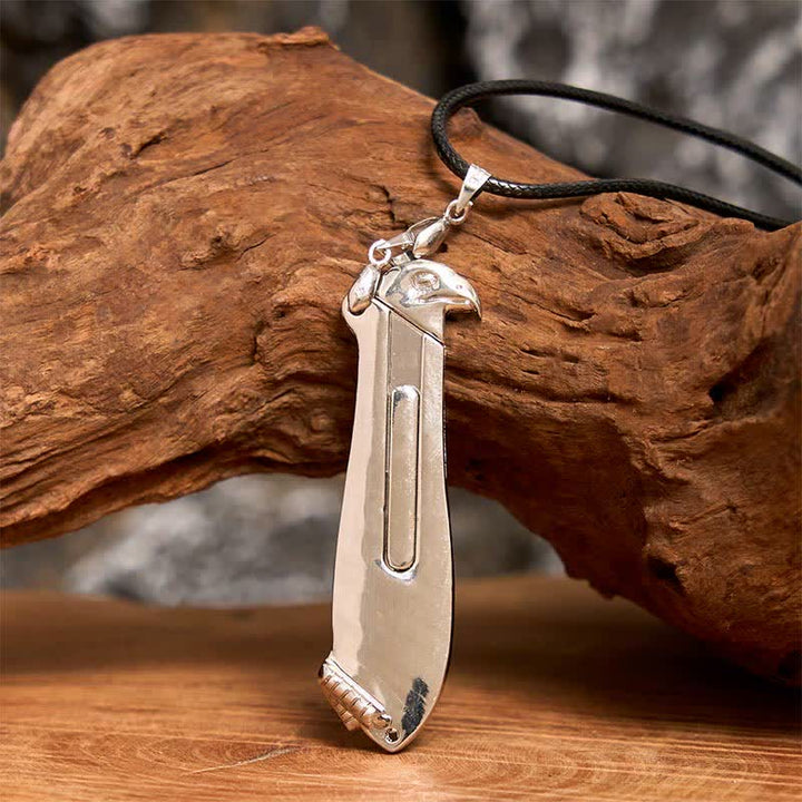 Collana con ciondolo multifunzione Liberal Hawk e coltello nascosto - image 8