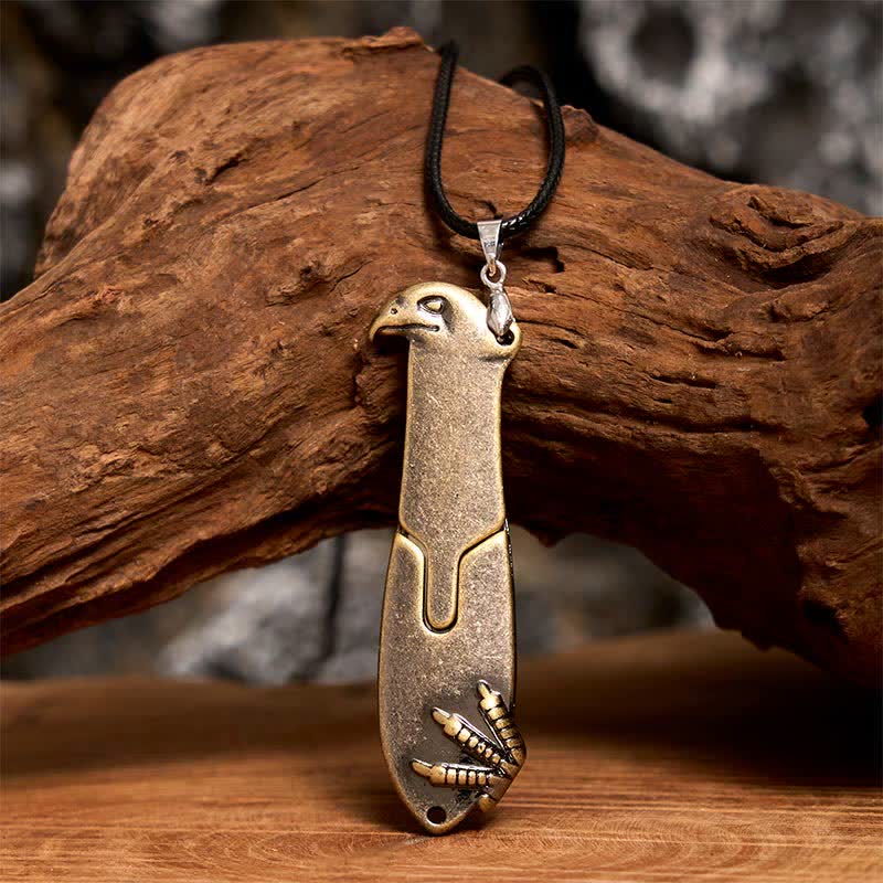 Collana con ciondolo multifunzione Liberal Hawk e coltello nascosto - image 1