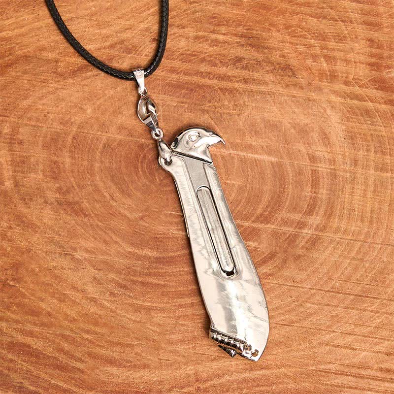 Collana con ciondolo multifunzione Liberal Hawk e coltello nascosto - image 11