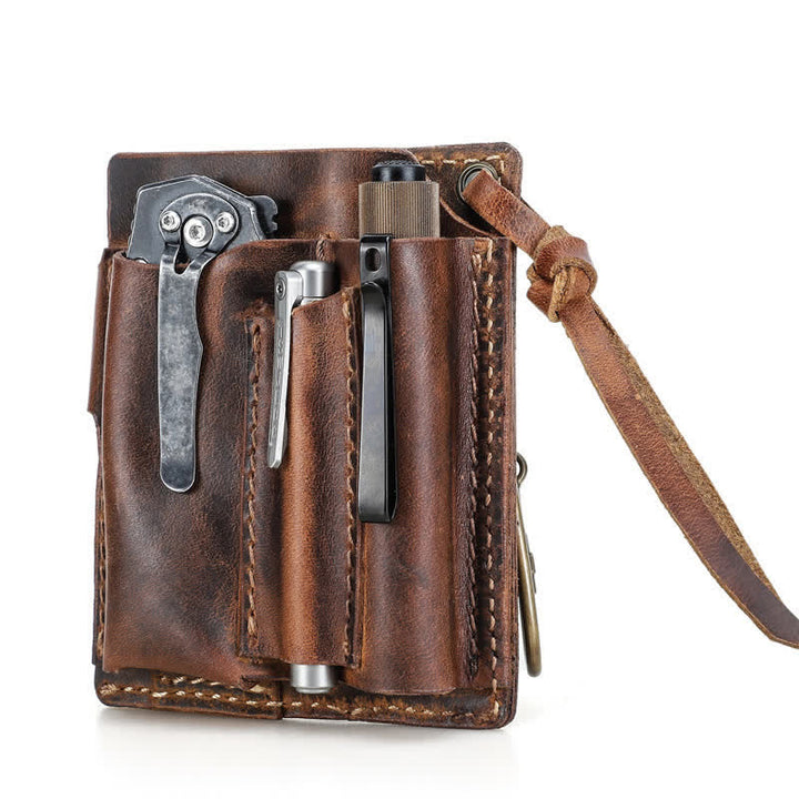 Portafoglio EDC con nome personalizzato, tascabile, organizer, cintura in pelle - image 10