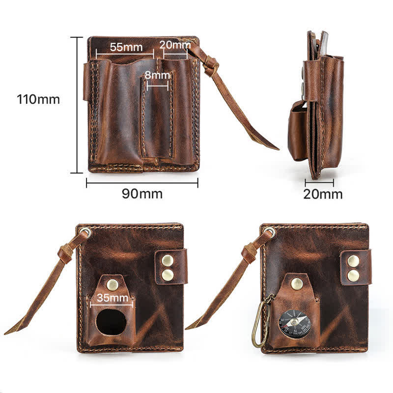 Portafoglio EDC con nome personalizzato, tascabile, organizer, cintura in pelle - image 13