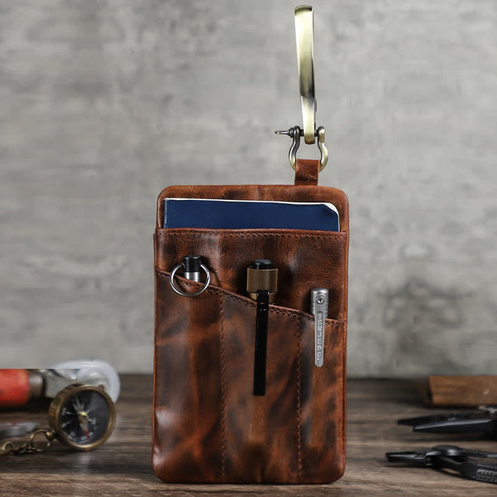 Borsa portaoggetti per torcia elettrica da esterno con grande fibbia a gancio - Caffè - image 0
