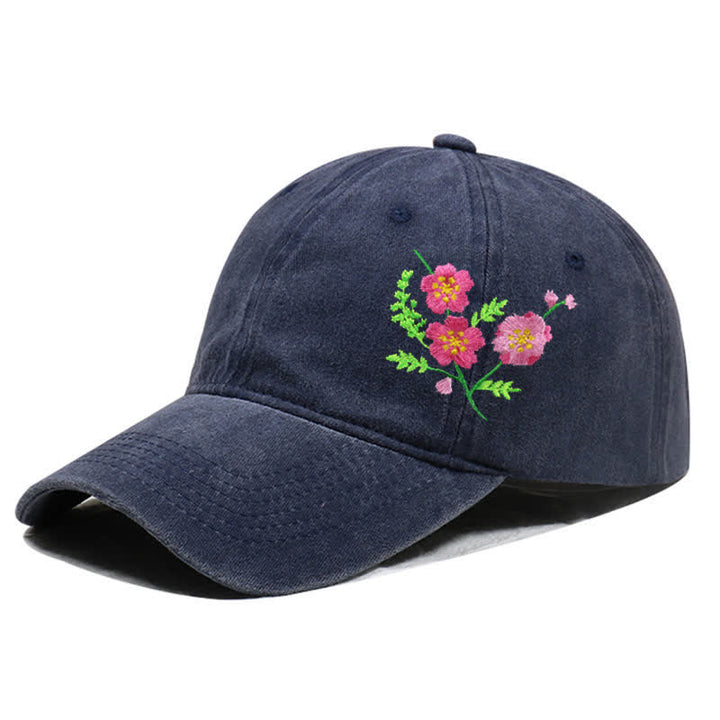 Cappellino da baseball regolabile con motivo floreale a margherita ricamato estivo - Stile n. 2 - Marina - Regolabile (circa 21 5/8"-22 7/8") - image 12