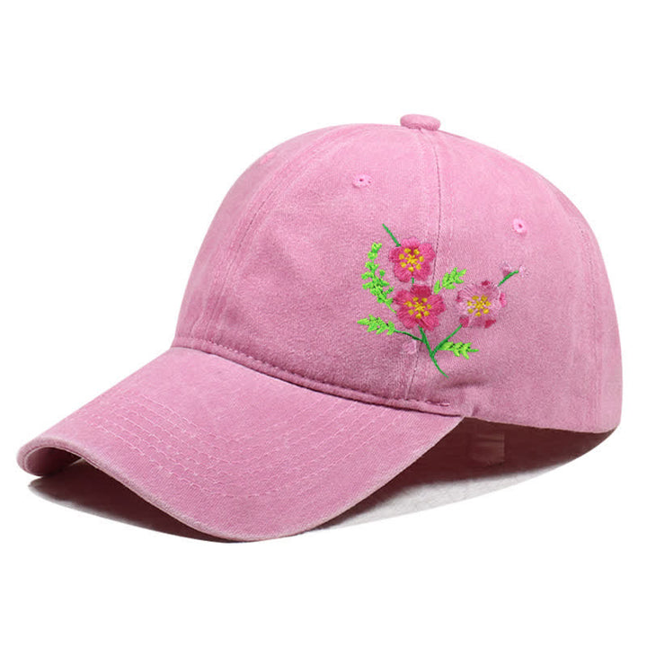 Cappellino da baseball regolabile con motivo floreale a margherita ricamato estivo - Stile n. 2 - Rosa - Regolabile (circa 21 5/8"-22 7/8") - image 14