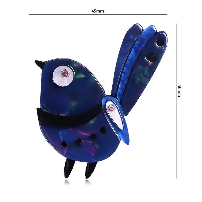 Spilla in acrilico fatta a mano a forma di uccellino dei cartoni animati della Marina - image 4