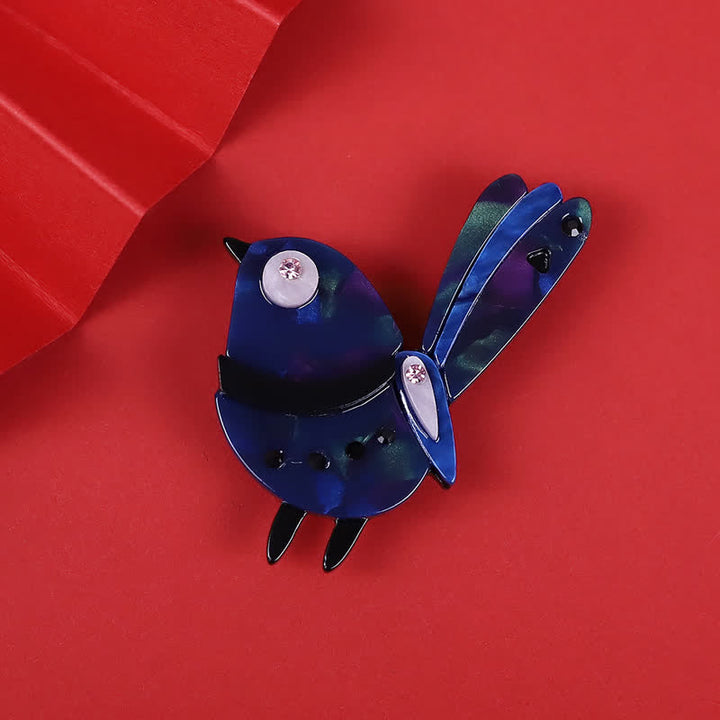 Spilla in acrilico fatta a mano a forma di uccellino dei cartoni animati della Marina - Marina - image 0