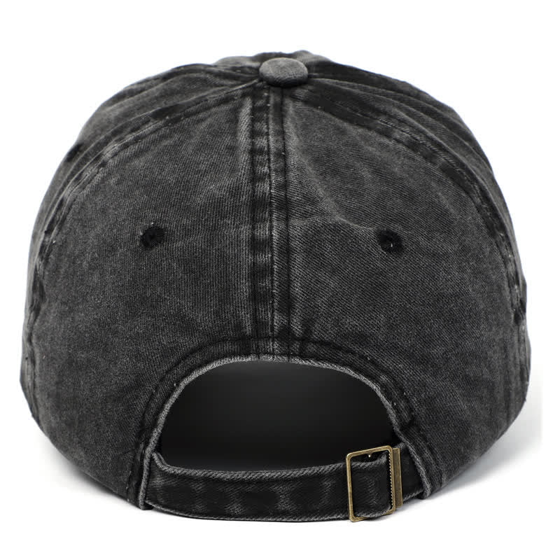 Cappellino da baseball regolabile con ricamo floreale di fiori bianchi - image 3
