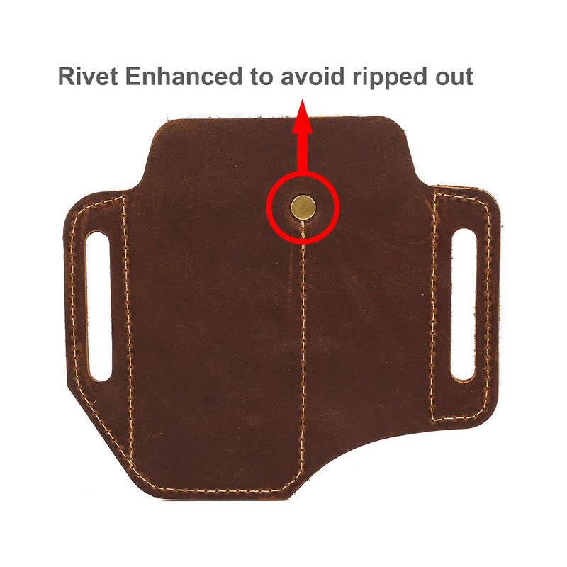 Borsa da cintura in pelle per torcia elettrica, coltello pieghevole, custodia per attrezzi EDC - image 4